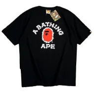 Футболка Bape Front Red Logo "Black"