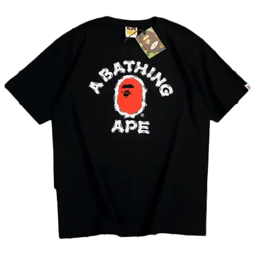 Футболка Bape Front Red Logo "Black"