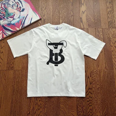 Футболка Burberry With An Animated Logo "White" фото № 2
