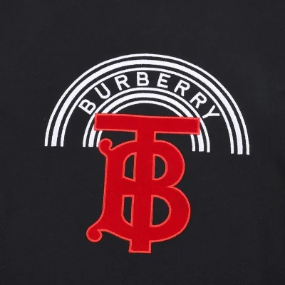 Футболка Burberry With An Arch And Brand Badge "Black" фото № 7