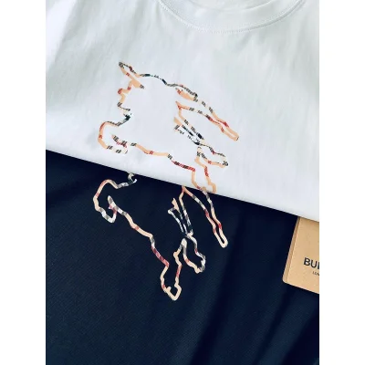 Футболка Burberry Horse Rider Silhouette "White" фото № 2