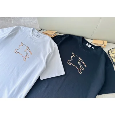 Футболка Burberry Horse Rider Silhouette "White" фото № 6