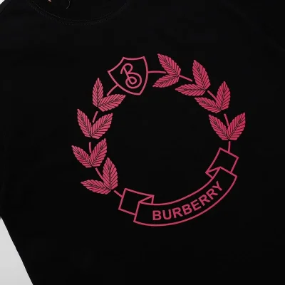 Футболка Burberry With Pink Logo "Black" фото № 6