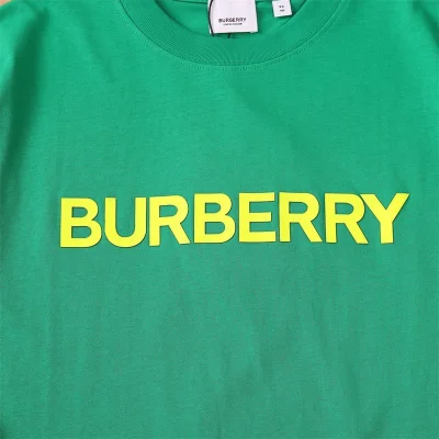 Футболка Burberry Plain With Front Logo Inscription "Green" фото № 3