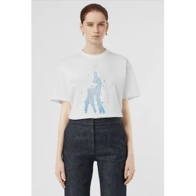 Футболка Burberry Fawn Print "White" фото № 8