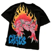Футболка Cactus Jack Merch Flaming Dragon "Black"