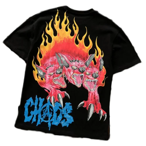 Футболка Cactus Jack Merch Flaming Dragon "Black"