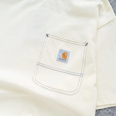 Футболка Carhartt With Logo On The Pocket "Cream" фото № 5