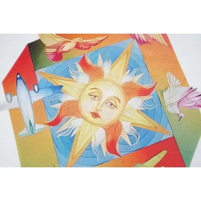 Футболка Casablanca Sun In The Sky Birds Airplanes "White" фото № 3