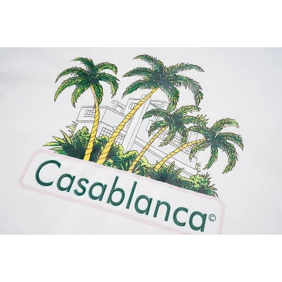 Футболка Casablanca Palm Trees And Logo "White" фото № 3