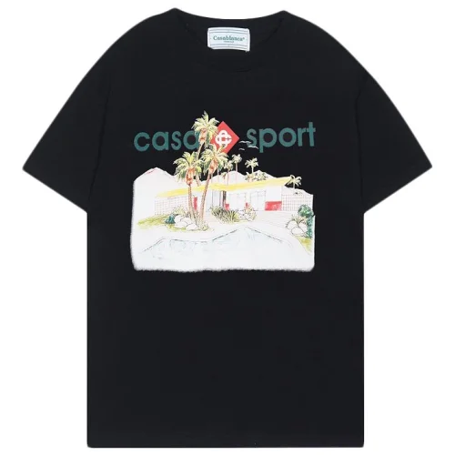 Футболка Casablanca Palm Trees Before Building "Black"