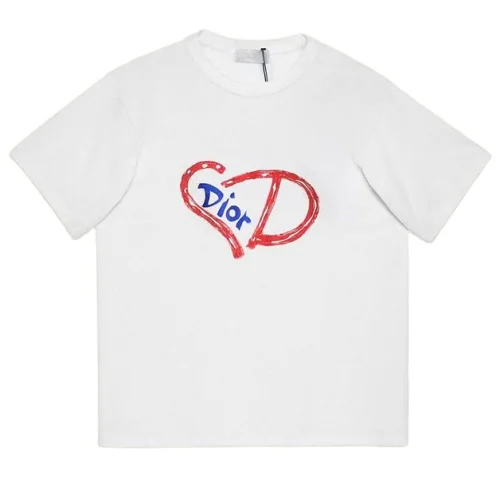 Футболка Christian Dior Red Monogram In The Form Of Heart "White"