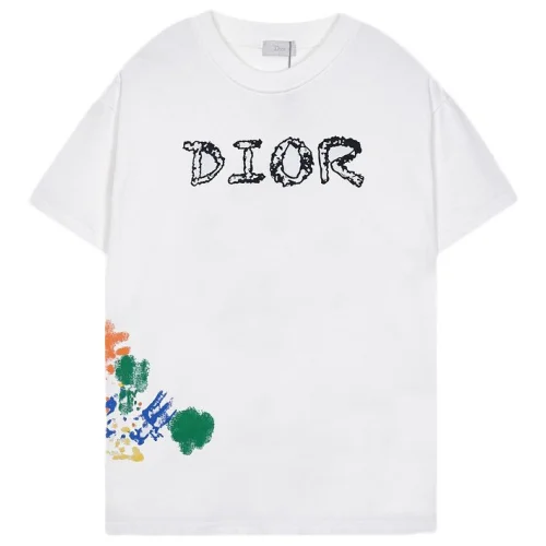 Футболка Christian Dior Colorful Brush Strokes "White"