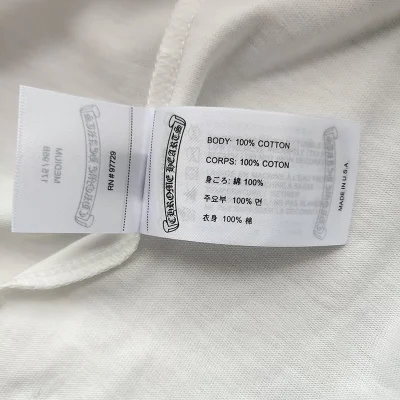 Футболка Chrome Hearts Logo With Decoration "White" фото № 2