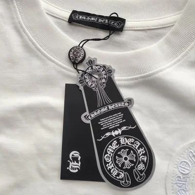 Футболка Chrome Hearts Logo With Decoration "White" фото № 3