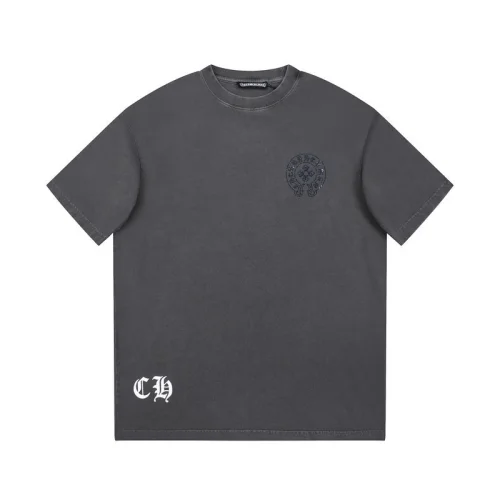 Футболка Chrome Hearts Black Logo Brand "Gray"