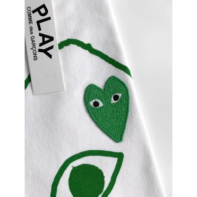 Футболка Comme des Garçons Play Green Heart "White" фото № 4