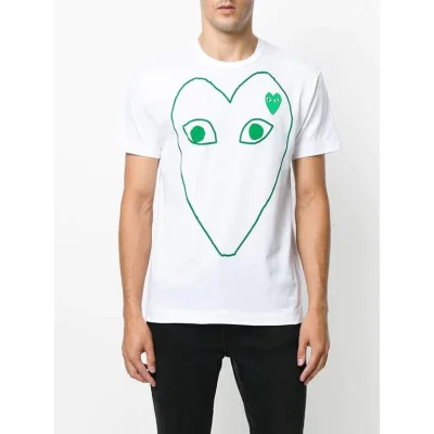 Футболка Comme des Garçons Play Green Heart "White" фото № 8