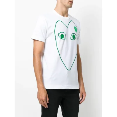 Футболка Comme des Garçons Play Green Heart "White" фото № 9