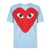 Футболка Comme des Garçons Play Red Heart Eyes "Blue"