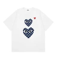 Футболка Comme des Garçons Play Polka Dots Heart Eyes "White"