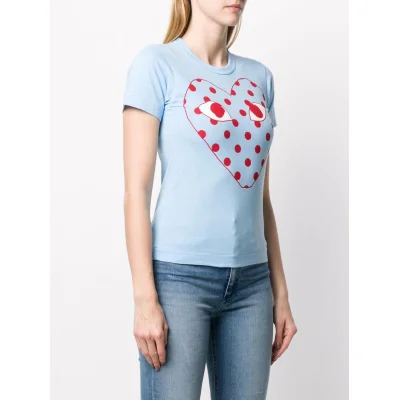 Футболка Comme des Garçons Play Minimalist Heart "Blue" фото № 2 Футболка Comme des Garçons Play Minimalist Heart "Blue" фото № 2