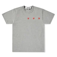 Футболка Comme des Garçons Play Triple Small Heart "Gray"