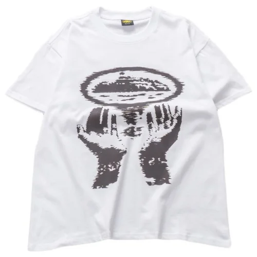 Футболка Corteiz Chisel Hands Print "White"