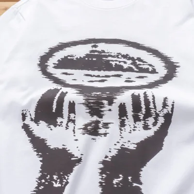 Футболка Corteiz Chisel Hands Print "White" фото № 5