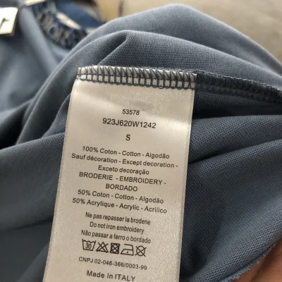 Футболка Dior With Designer Patch And Pocket "Blue" фото № 7