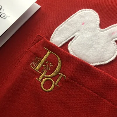 Футболка Dior Logo And Soft Patch "Red" фото № 5