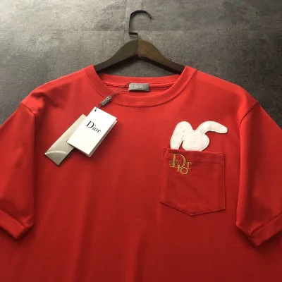Футболка Dior Logo And Soft Patch "Red" фото № 9