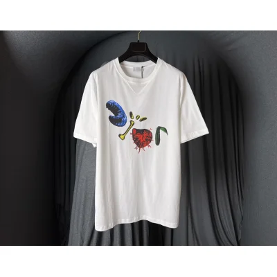 Футболка Dior Insect Logo "White" фото № 2