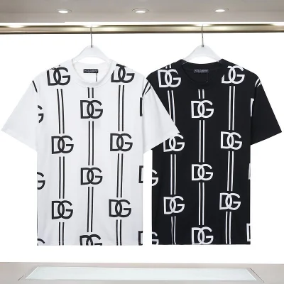 Футболка Dolce Gabbana With Stripes And Monogram "Black" фото № 2