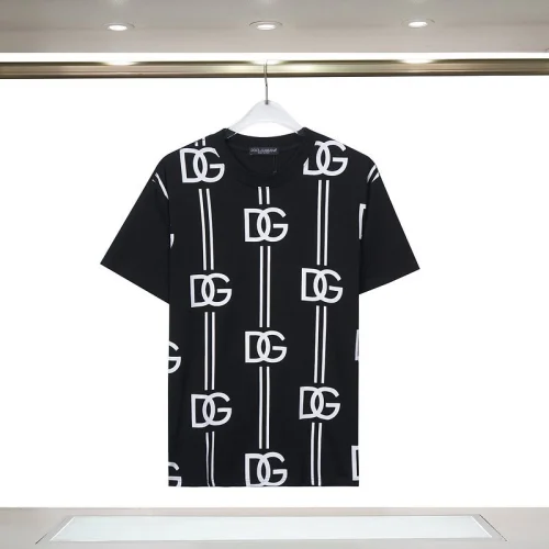 Футболка Dolce Gabbana With Stripes And Monogram "Black"