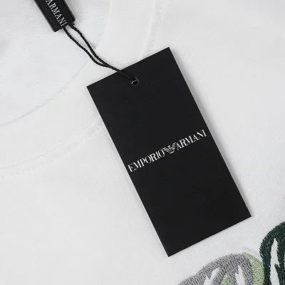 Футболка Emporio Armani With An Embroidered Logo "White" фото № 6