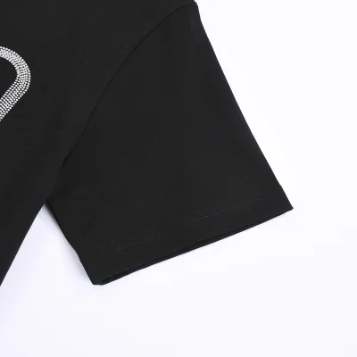 Футболка Fendi Emblem Of Rhinestones "Black" фото № 7