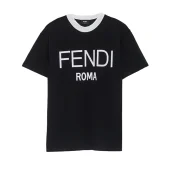 Футболка Fendi Large Logo And Eye-Catching Collar "Black"
