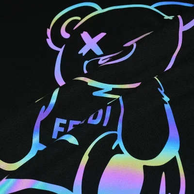 Футболка Fendi Reflective Bear "Black" фото № 3