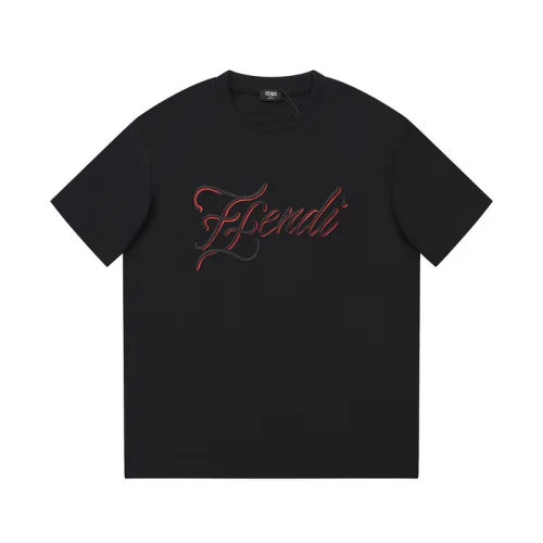Футболка Fendi With Black And Red Logo "Black"