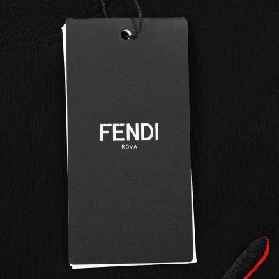 Футболка Fendi With Black And Red Logo "Black" фото № 6