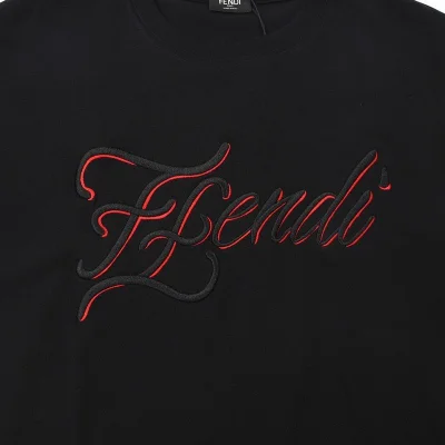 Футболка Fendi With Black And Red Logo "Black" фото № 3