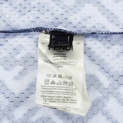 Футболка Fendi Cotton Monotonous Print "White/Blue" фото № 2