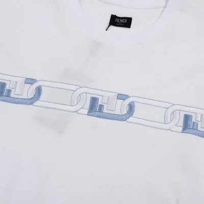 Футболка Fendi Chain "White" фото № 2