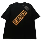 Футболка Fendi With Big Yellow Logo "Black"