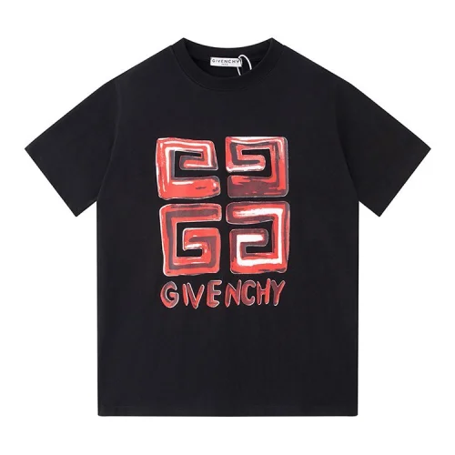 Футболка Givenchy Cotton With Big Red Logo "Black"