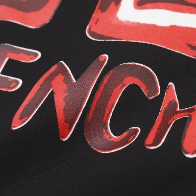 Футболка Givenchy Cotton With Big Red Logo "Black" фото № 5
