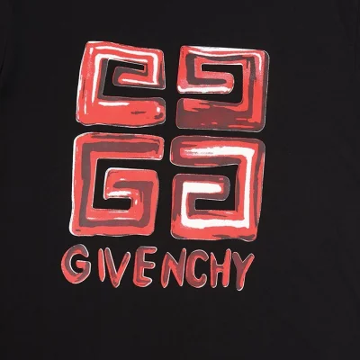 Футболка Givenchy Cotton With Big Red Logo "Black" фото № 8