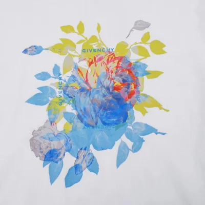 Футболка Givenchy Composition Of Roses Drawing "White" фото № 4
