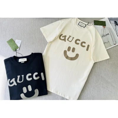 Футболка Gucci Logo And Smile "White" фото № 2